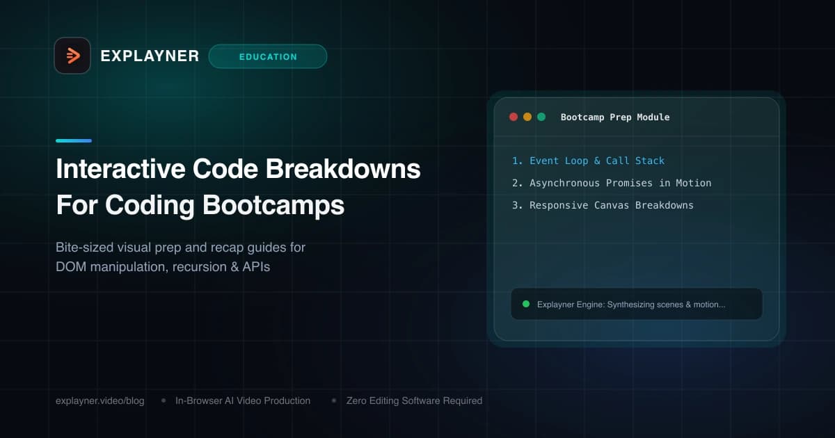 Creating Interactive Code Breakdown Lessons for Coding Bootcamps