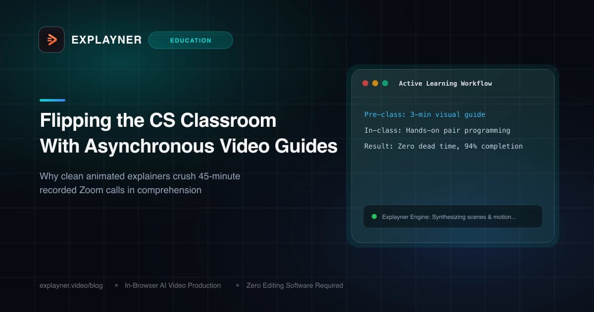 Flipping the Classroom with Asynchronous Technical Video Guides