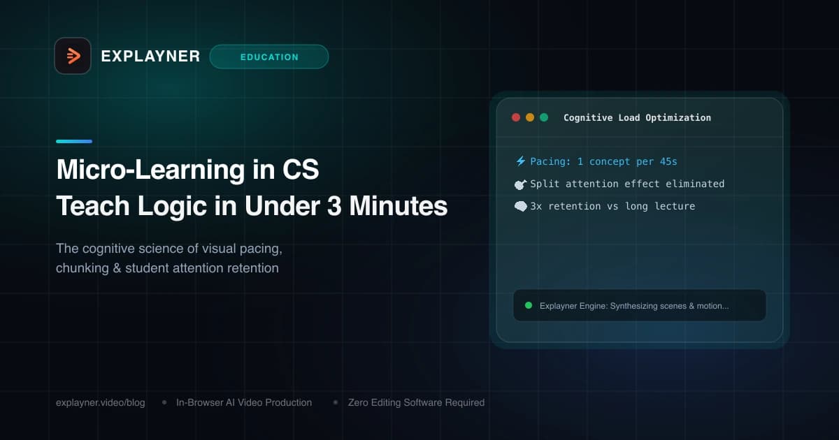 Micro-Learning in Computer Science: How to Teach Complex Logic in Under 3 Minutes