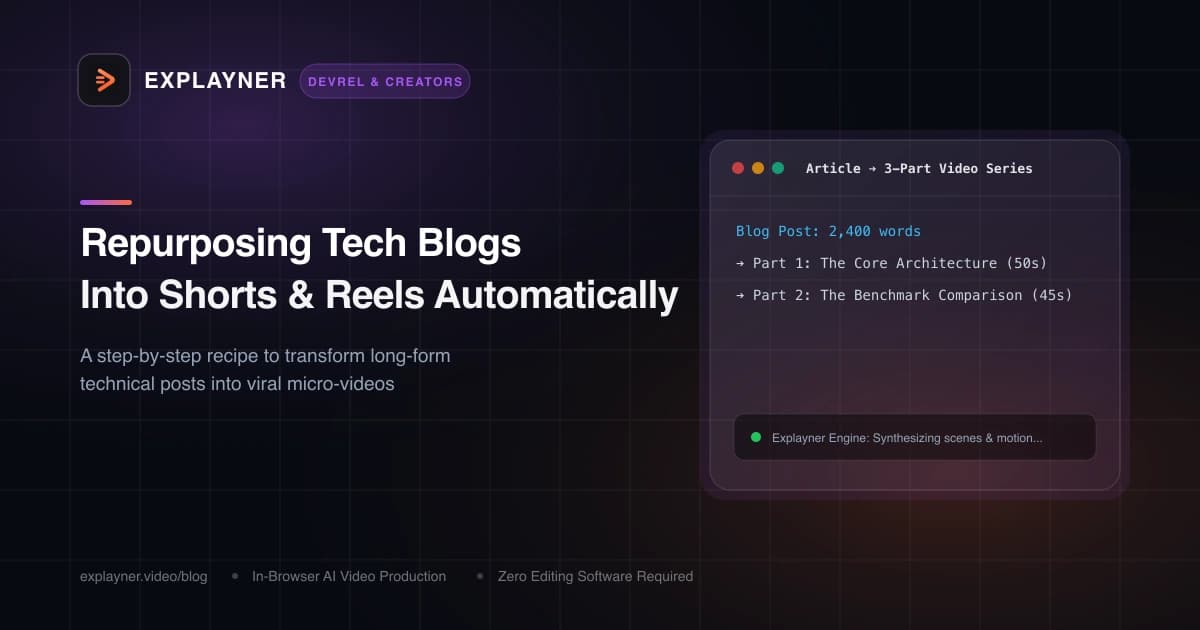 How to Repurpose Tech Blogs into YouTube Shorts and Reels Automatically