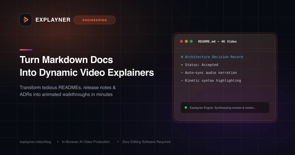 Turn Markdown Documentation into Dynamic Video Explainers with Explayner